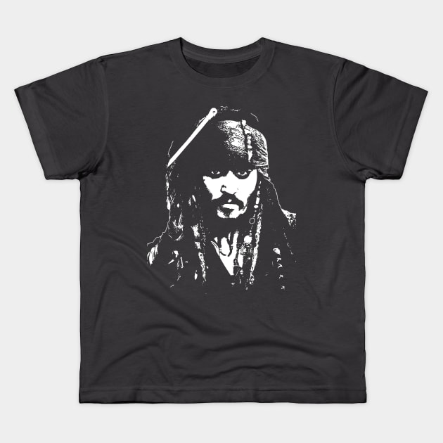 Jack Sparrow Kids T-Shirt by big_owl